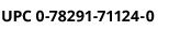 UPC 0-78291-71124-0